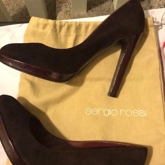 Sergio Rossi vero cucio suede italian pumps 39 - Picture 2 of 14